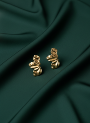 Unique Half Flower Beautiful Studs