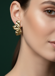 Unique Half Flower Beautiful Studs