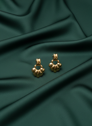 Fancy Golden Alloy Earrings