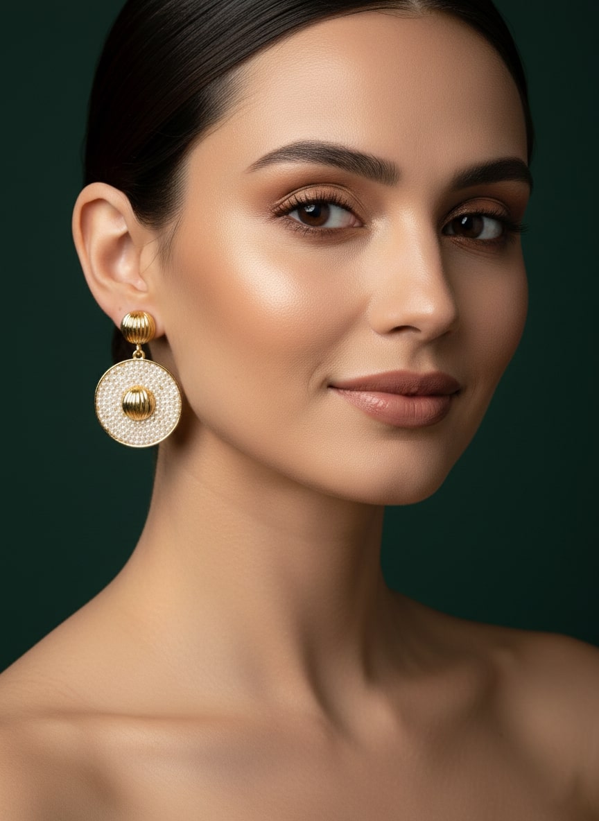 Trendy Circular Shaped Drop Earrings