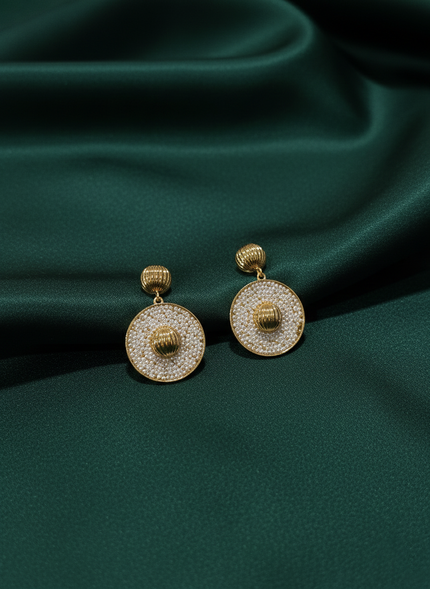 Trendy Circular Shaped Drop Earrings