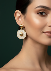 Trendy Circular Shaped Drop Earrings