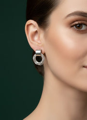 Antique Style Silver Ring Earrings