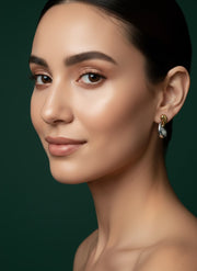 Fancy Gold & Silver Drop Earrings