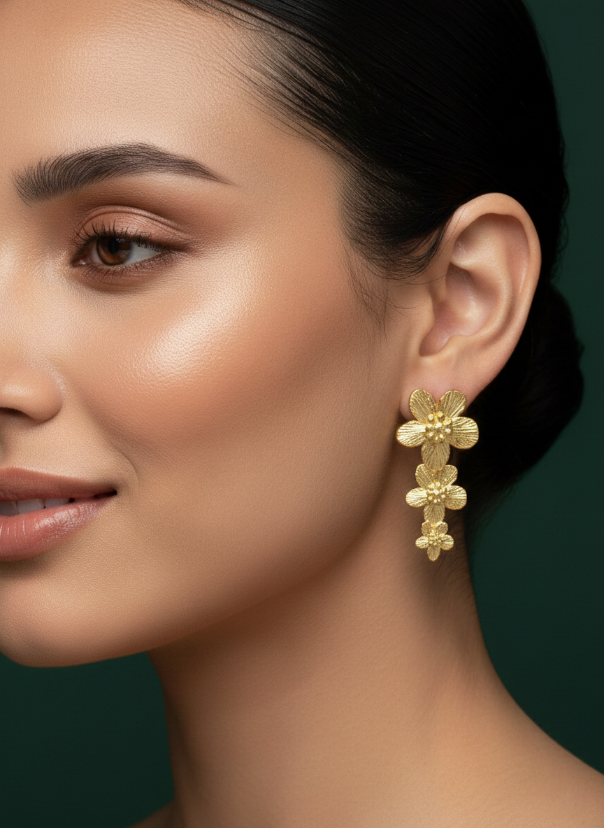 Floral Tassels Earrings
