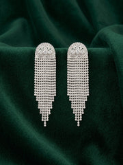 Silver Plated American Diamond Earrings