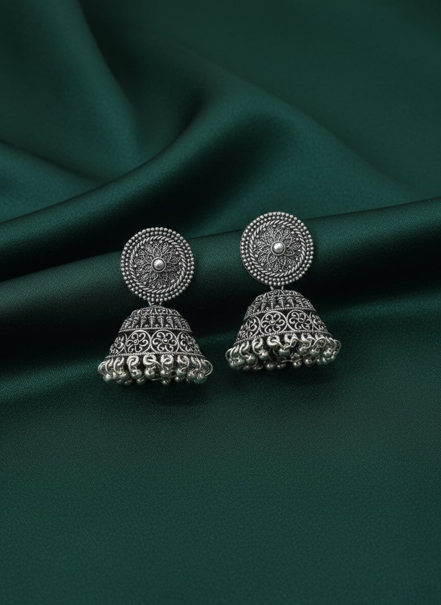 German Silver Jhumka Earring