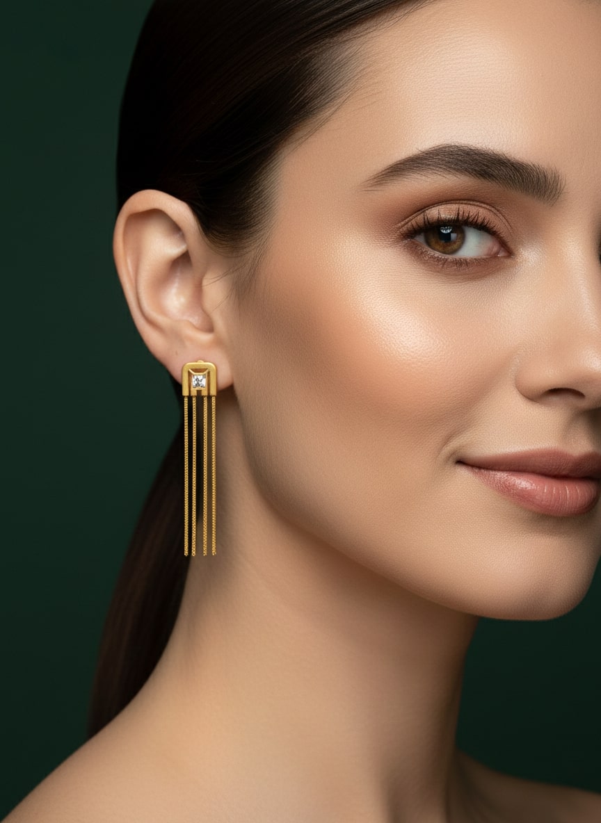 Golden Tassels Earrings