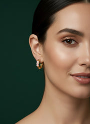 Golden trendy Small Hoop