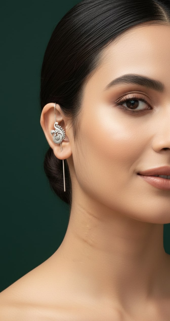 Beautiful Peacock design Ear Cuff