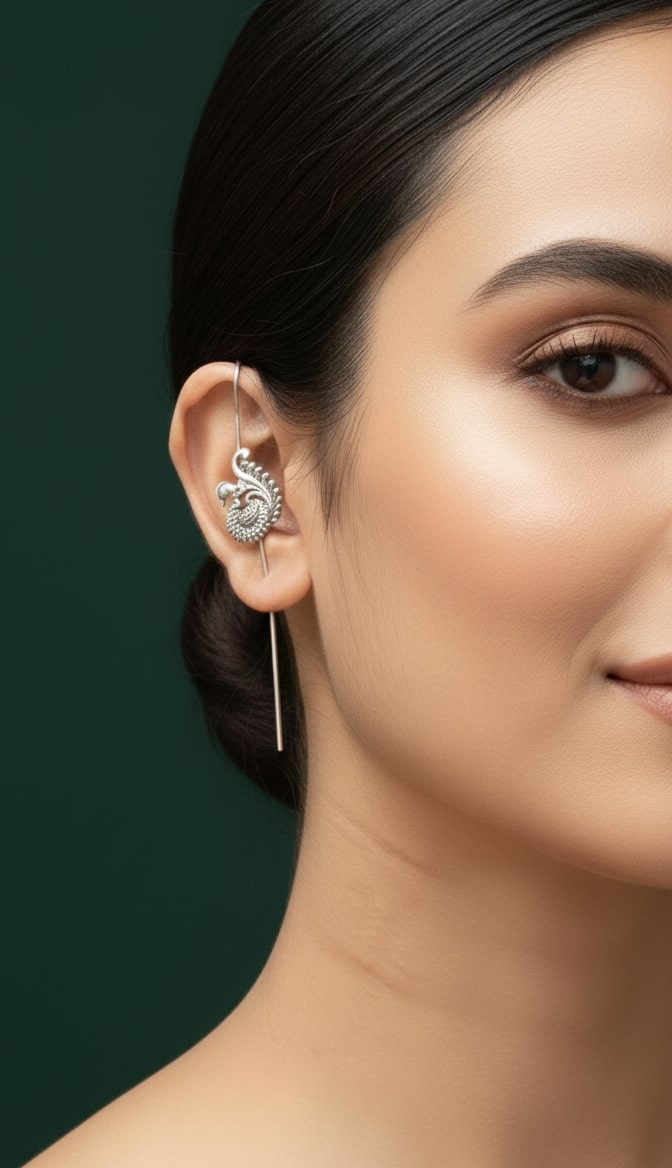 Beautiful Peacock design Ear Cuff