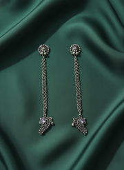 German Silver Link Chain Ear Cuff Earrings