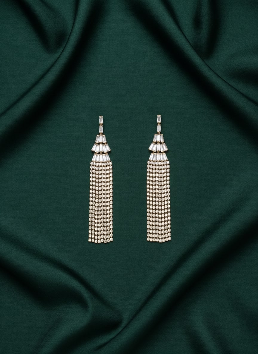 Classic Diamond Tassels Earrings