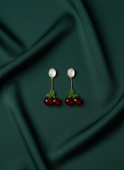 Beautiful White Stud With Drop Earrings