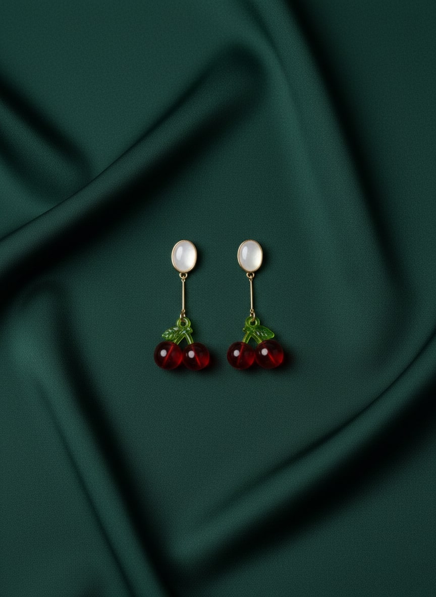 Beautiful White Stud With Drop Earrings