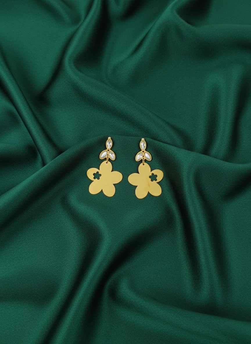 Flower pattern Drop Earring