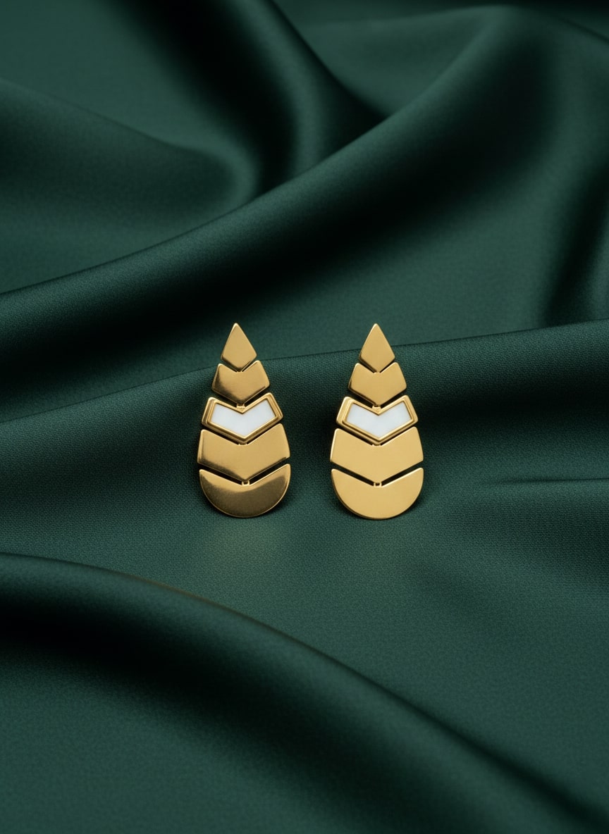 Beautiful Golden Leaf Earring