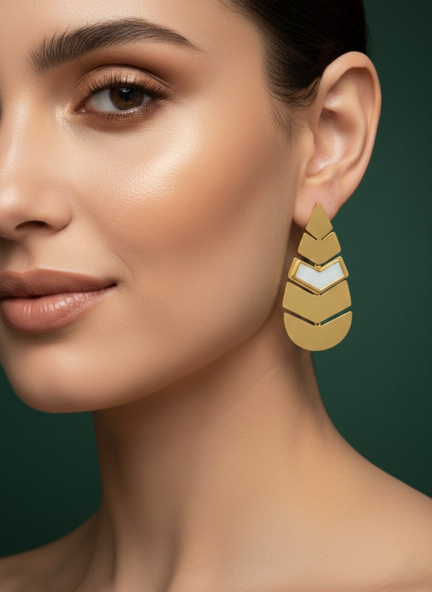 Beautiful Golden Leaf Earring