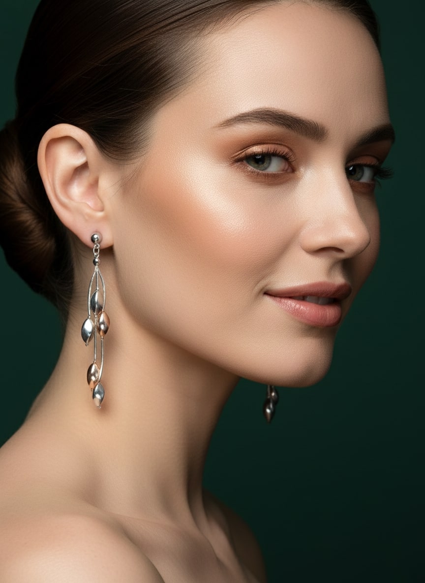 Silver-plated Teadrop Earrings