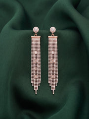 Rose Gold Plated Diamond Studed Earrings