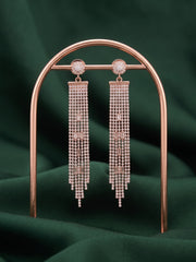 Rose Gold Plated Diamond Studed Earrings