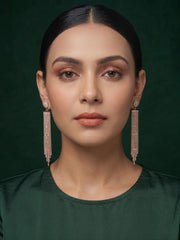 Rose Gold Plated Diamond Studed Earrings
