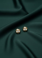 Golden Pearls Studs