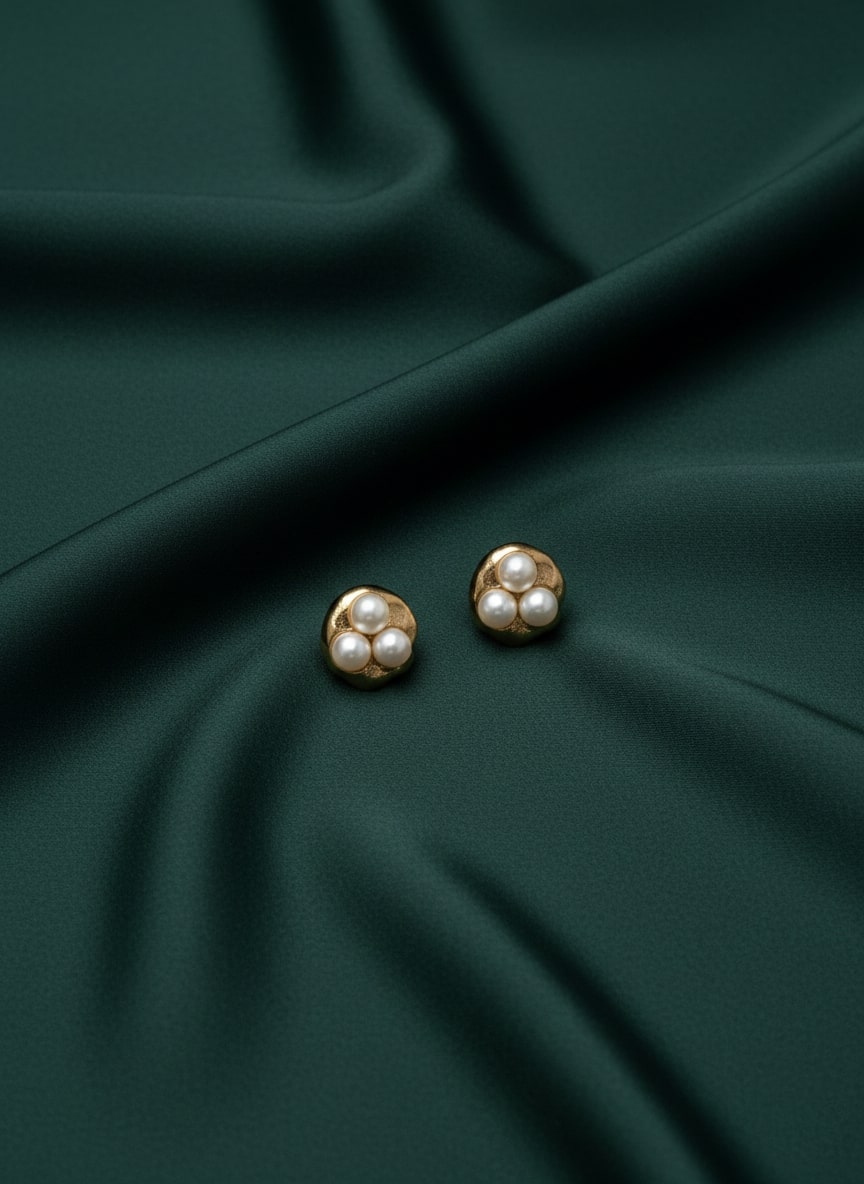 Golden Pearls Studs