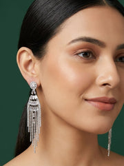 Beautiful American Diamond Tassels Earrings
