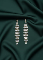 American Diamond Tassels Earrings