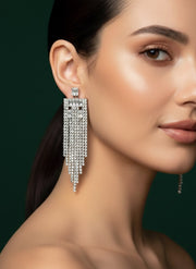 American Diamond Tassels Earrings
