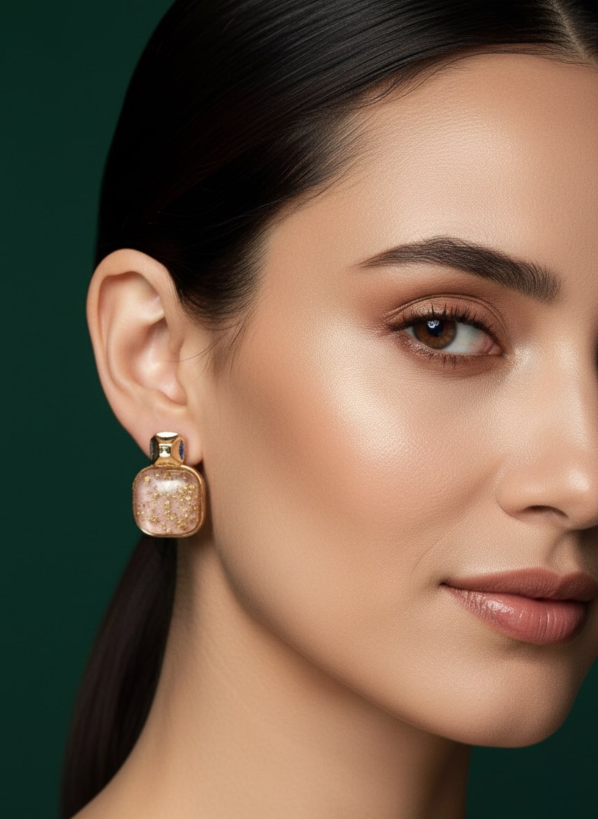 Beautiful Glitter Korean Style Drop Earrings