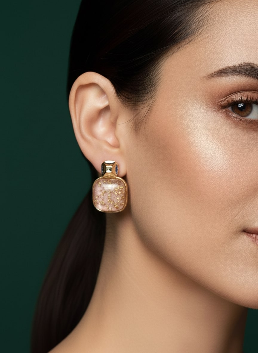 Beautiful Glitter Korean Style Drop Earrings