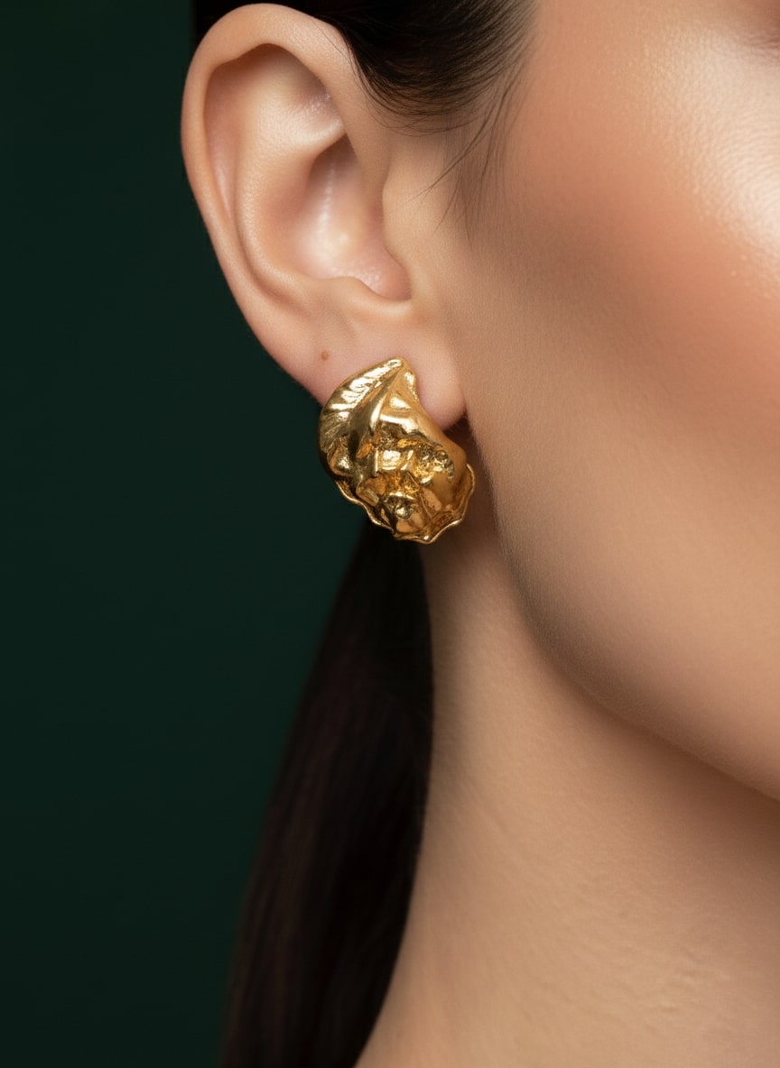 Elegant Seashell Classic Hoop