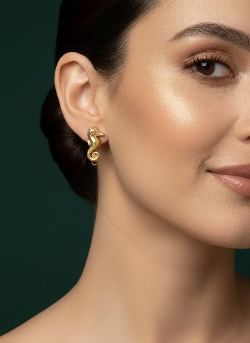 Golden Classic Seahours Studs