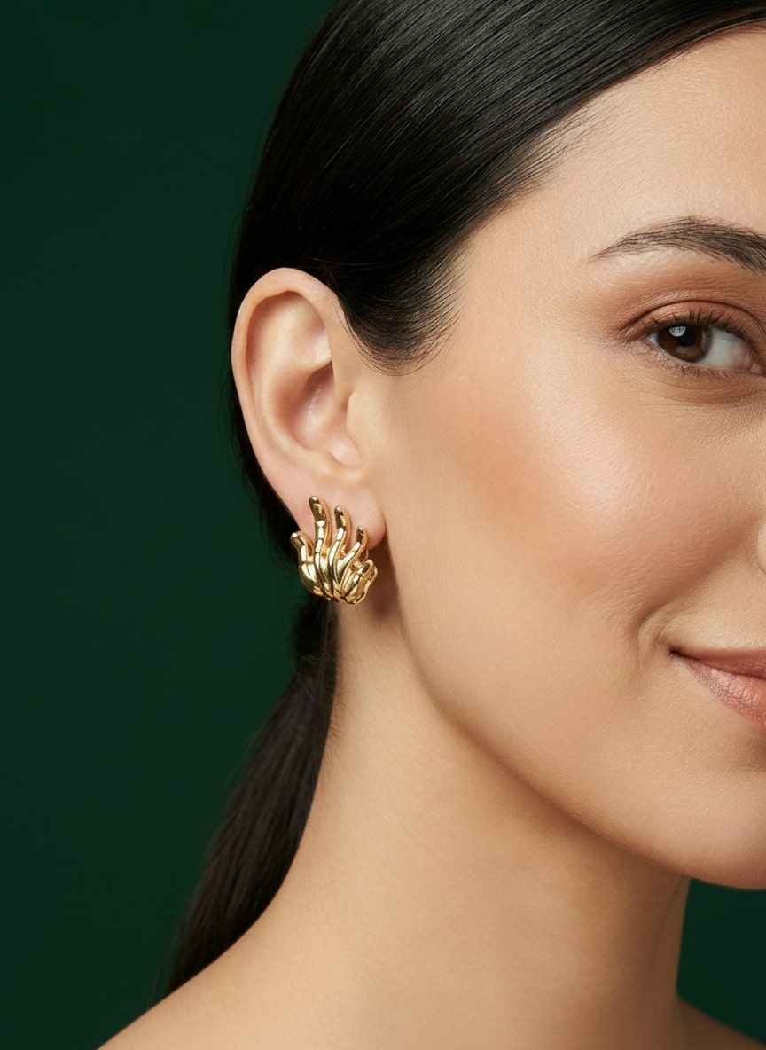 Fancy Golden Hoops