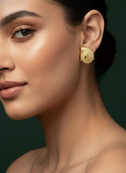 Golden Snail Design Studs
