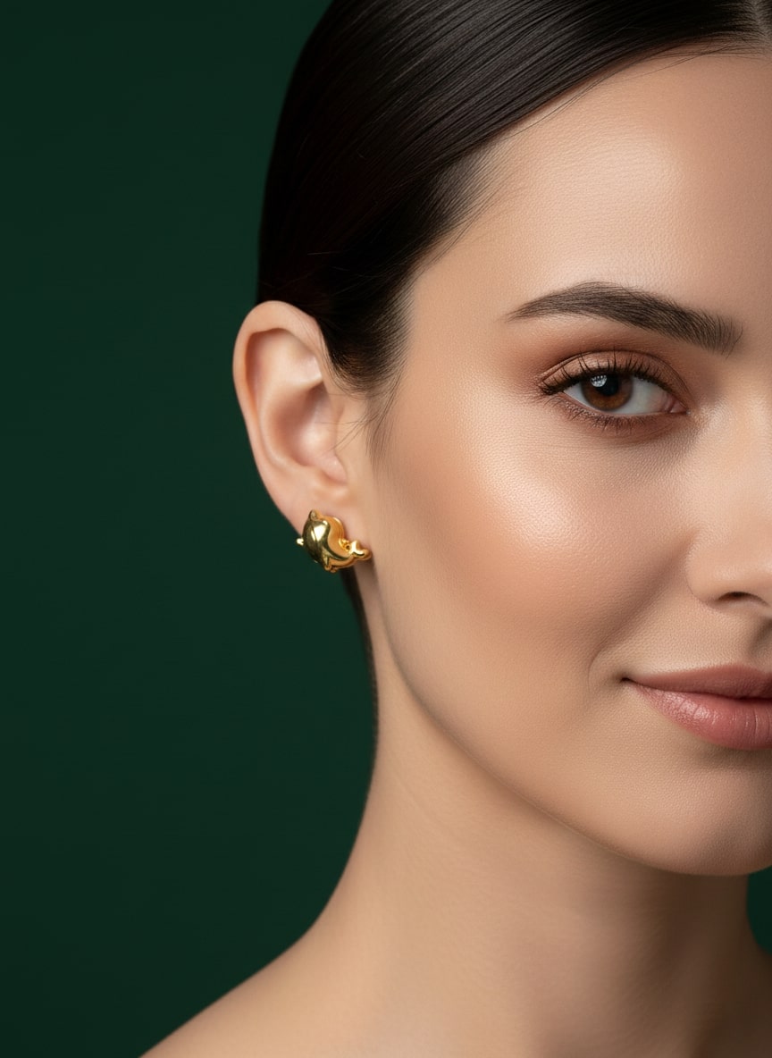 Elegant Fish Design Studs
