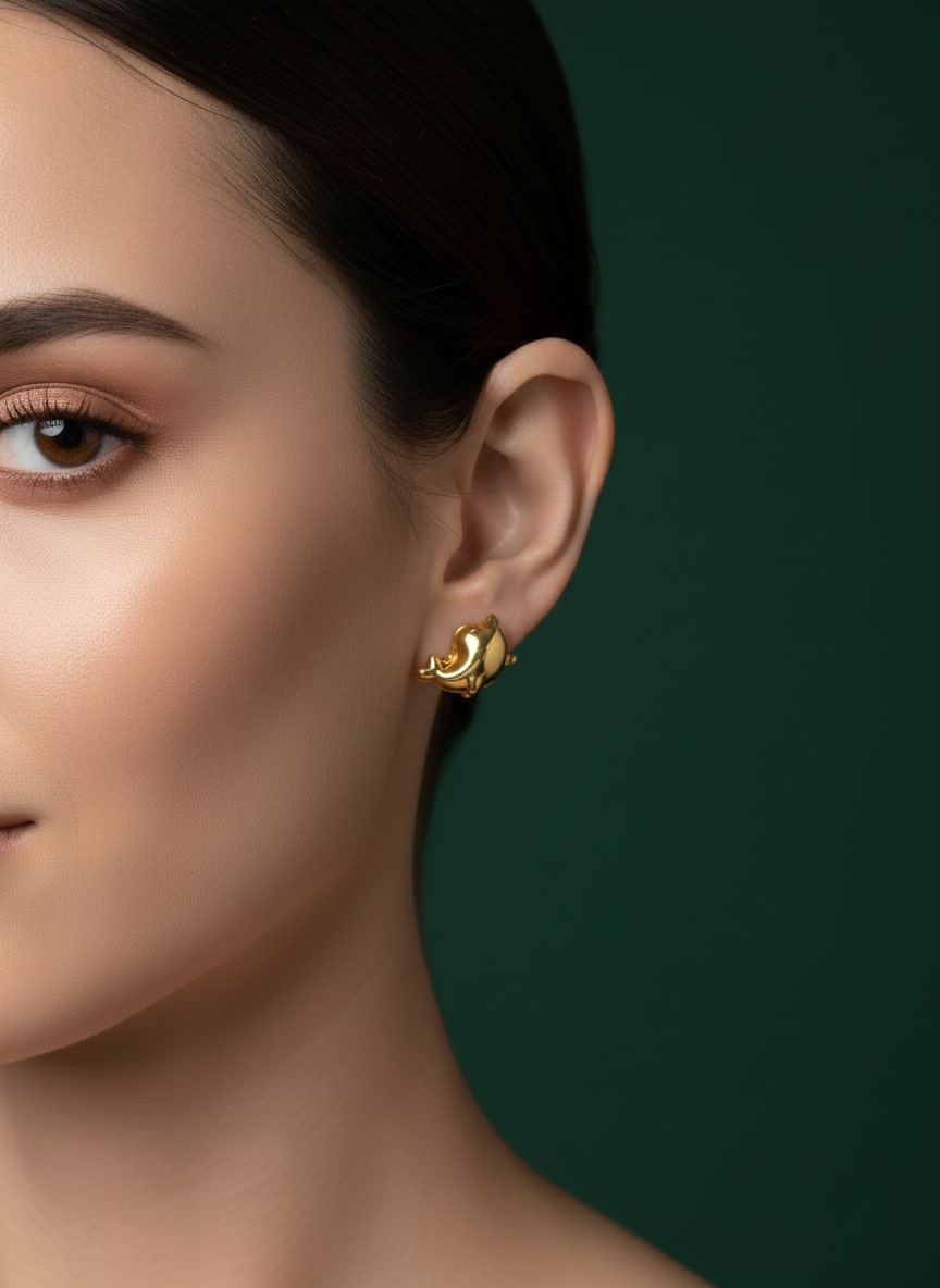Elegant Fish Design Studs