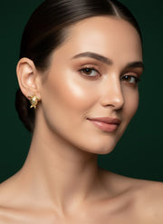 Contemporary Golden Tortoise Studs