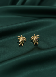 Contemporary Golden Tortoise Studs