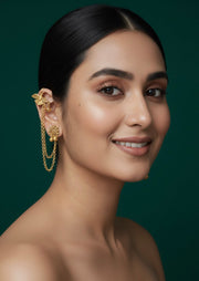 Women Gold Plated Kashmiri Earrings