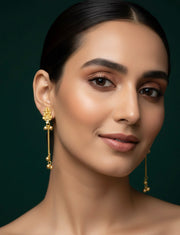 Women Gold Plated Long Chain Earing