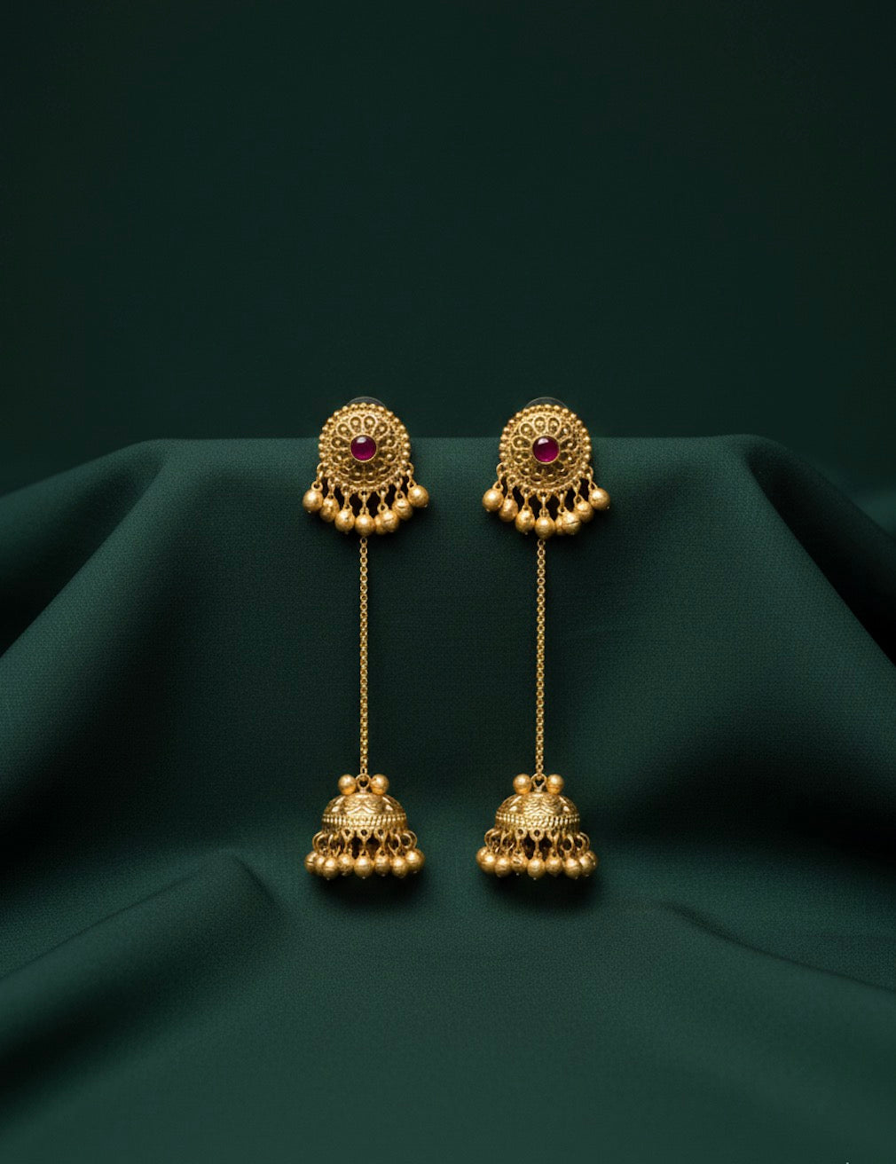 Trendy Gold Plated Kashmiri Earrings
