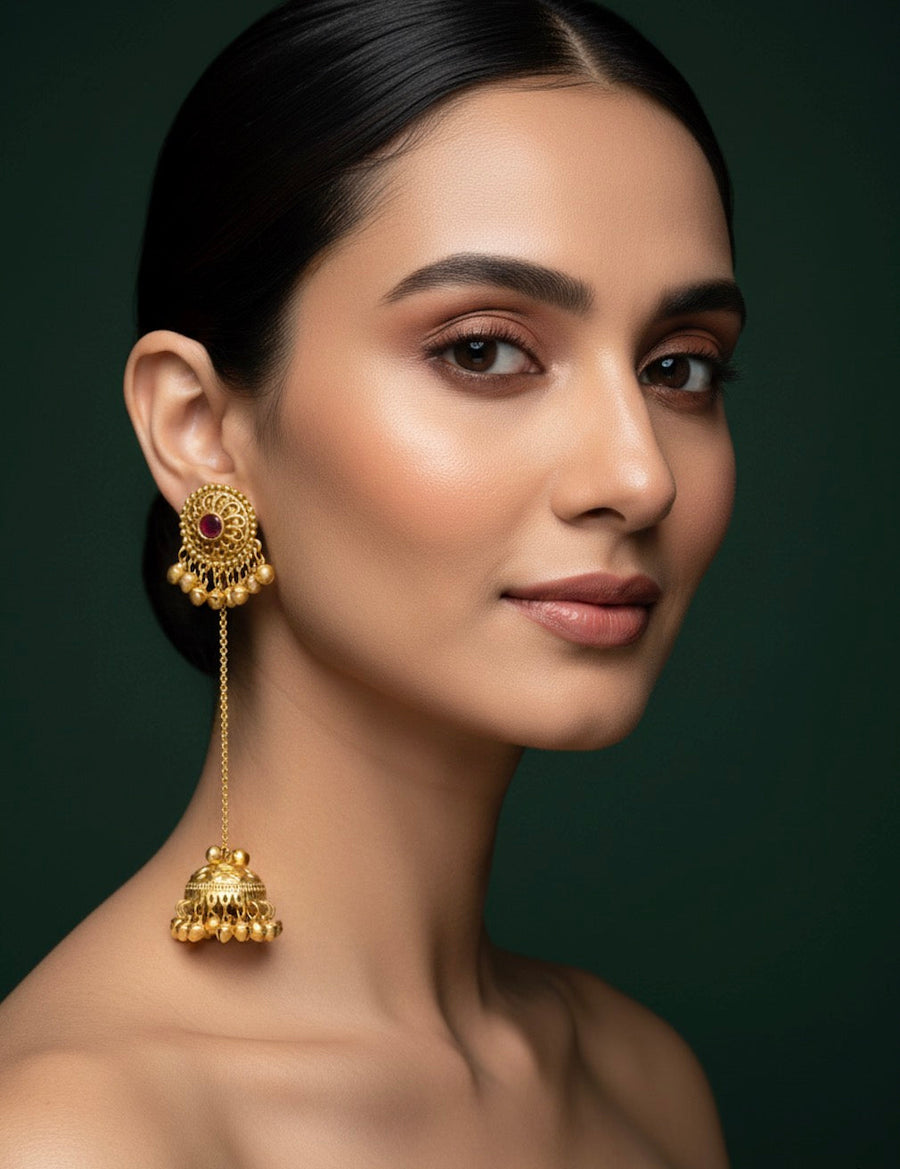 Trendy Gold Plated Kashmiri Earrings