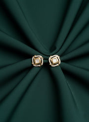 Beads & Stone Square Shaped Studs