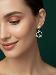 Antique Design Diamond Drop Earrings