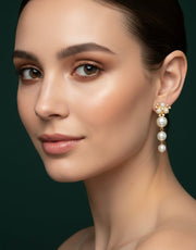 Gold Plated Beautiful Pearls Earrings