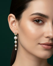 Gold Plated Beautiful Pearls Earrings