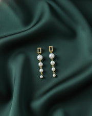 Gold Plated Beautiful Pearls Earrings